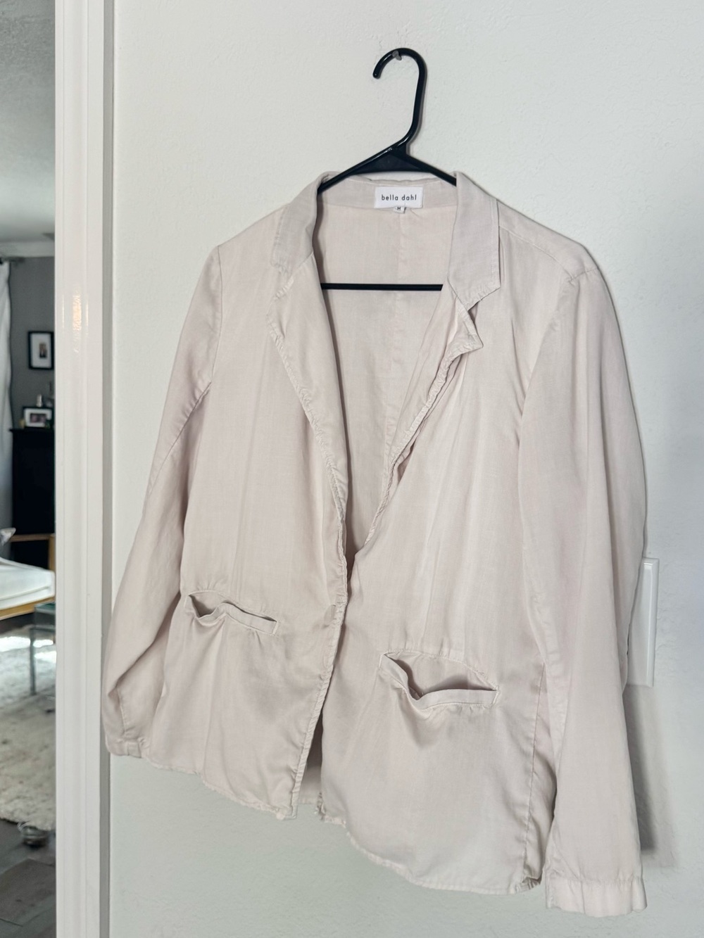 Bella Dahl Lightweight cream casual suit jacket, medium